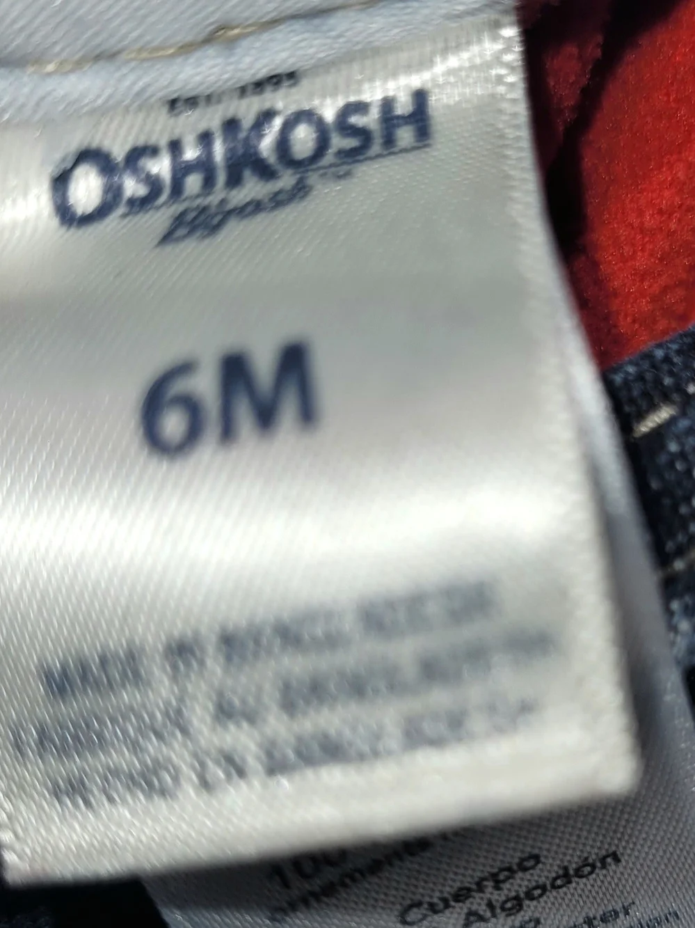 OshKosh B'gosh Dark Blue Denim Overalls for Kids Size 6 Months